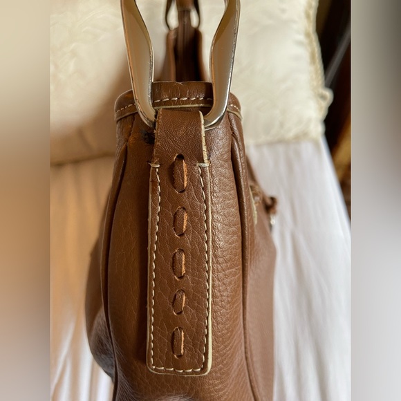 BCBGMAXAZRIA Cocoa Brown Leather Pebbled Bag - Picture 6 of 11